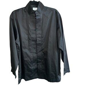 YMAA Men’s Tai Chi Traditional  Black Tang Kung Fu Shirt  USA Made Size Small